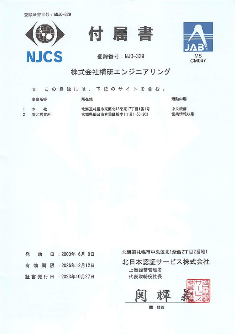 ISO9001 付属書